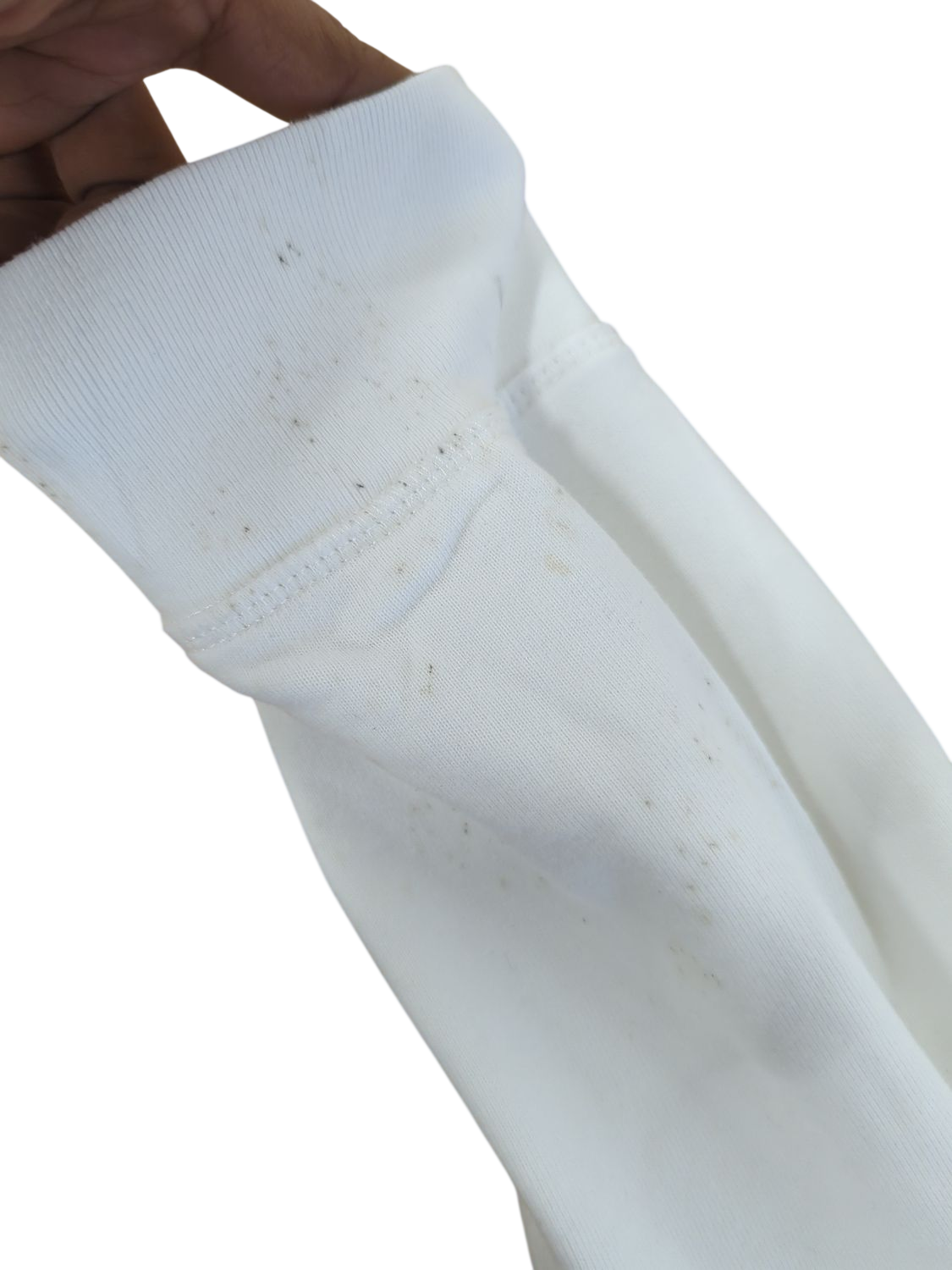 Levi's White Hoodie with Orange Logo - Size S
