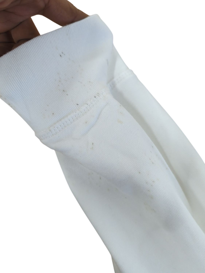 Levi's White Hoodie with Orange Logo - Size S