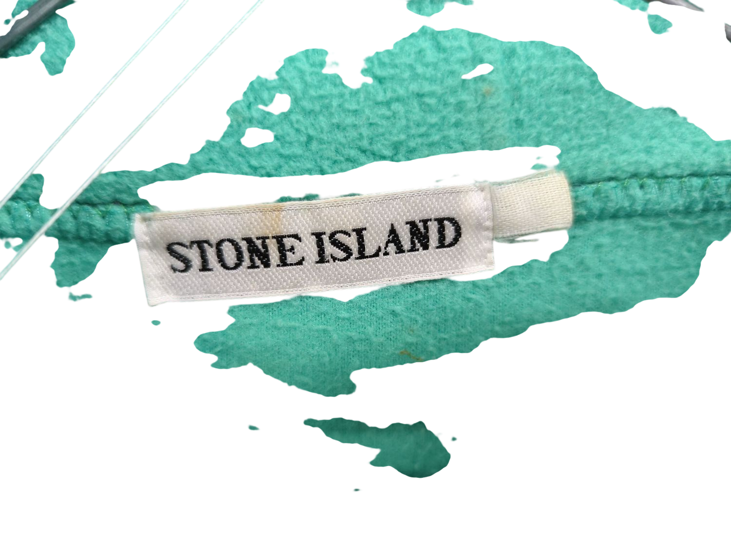 Stone Island Green Fleece Jacket with Navy Patch