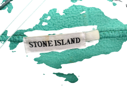 Stone Island Green Fleece Jacket with Navy Patch