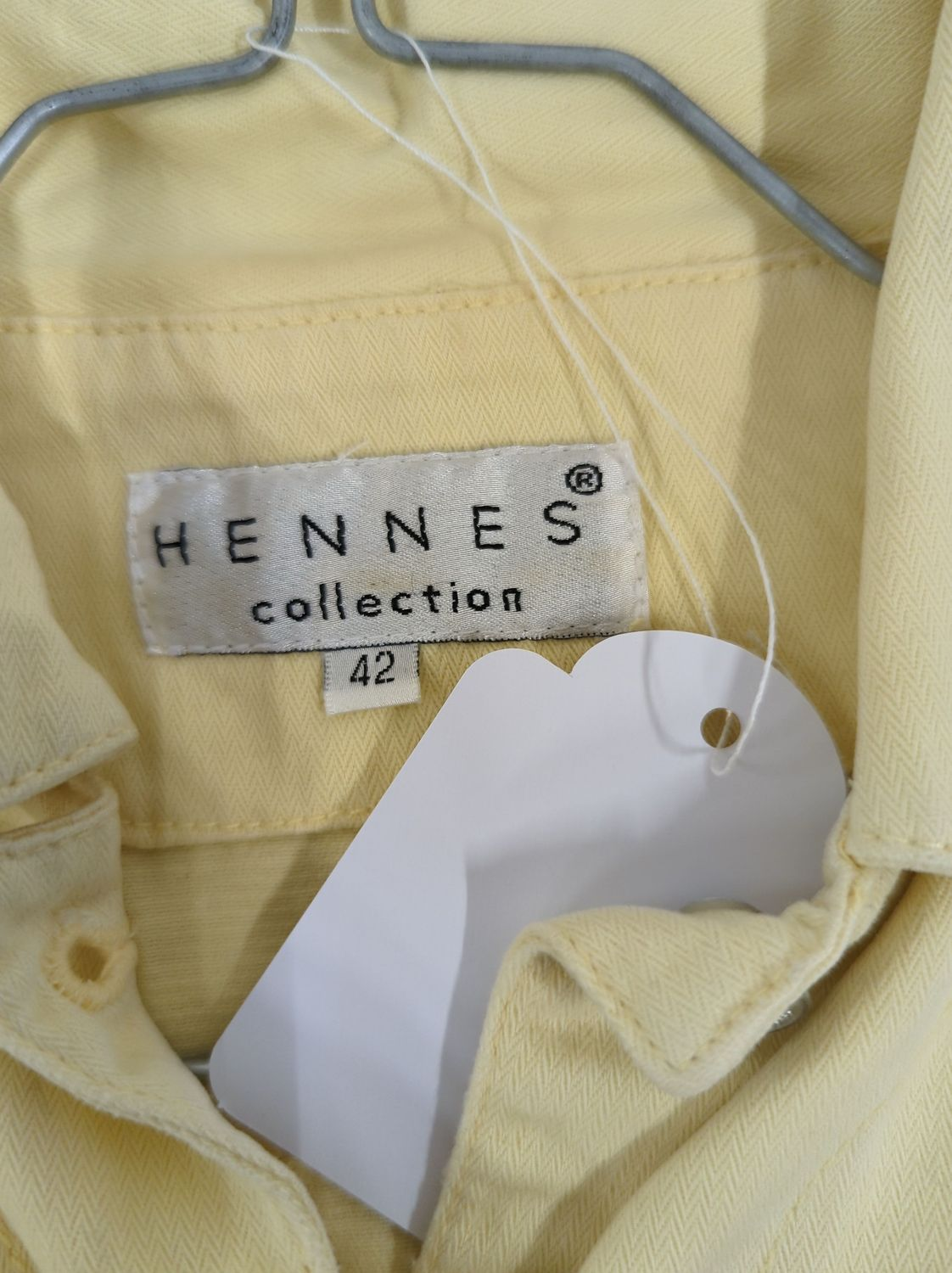 HENNES Collection Pale Yellow Button-Down Shirt - Size 42