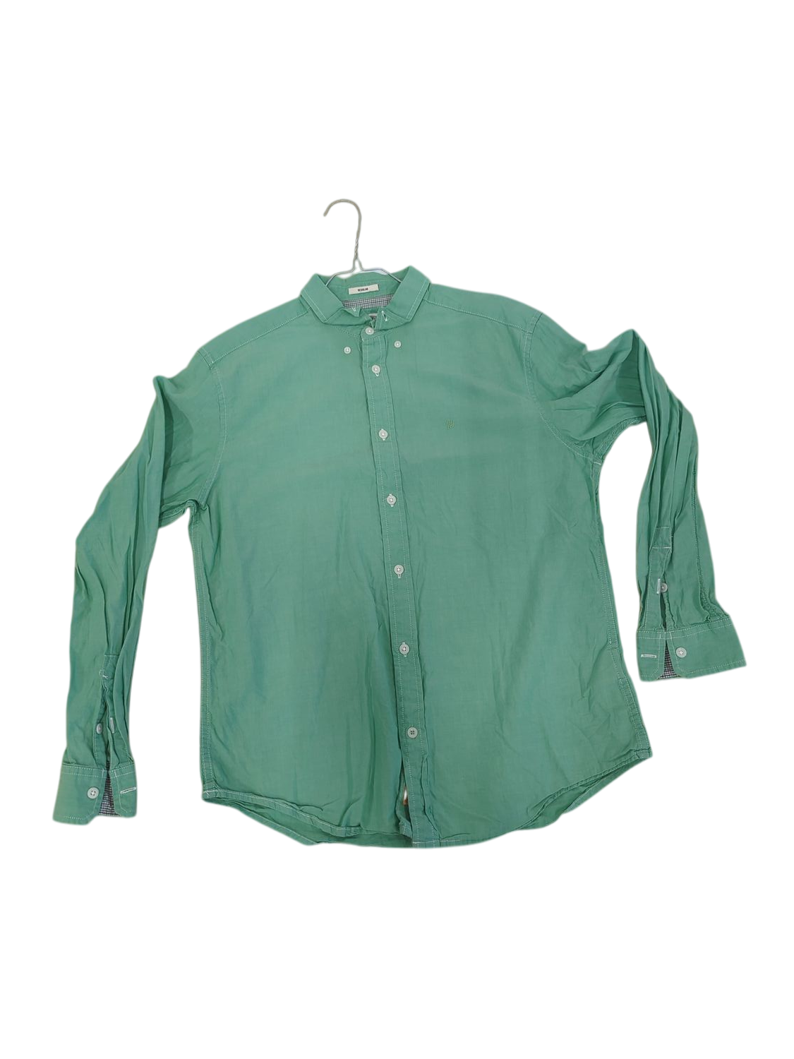 Wrangler Green Button-Down Shirt - Size M - Regular Fit