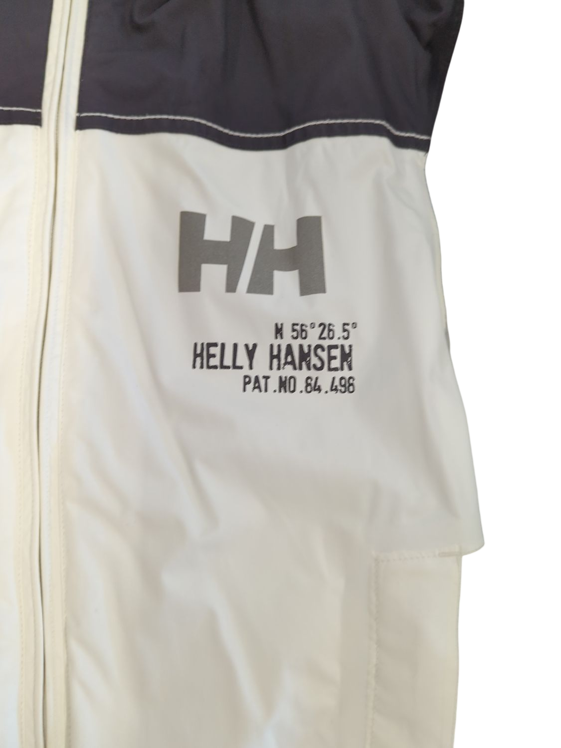 Helly Hansen Windbreaker Jacket - Size M/M - White/Black/Grey