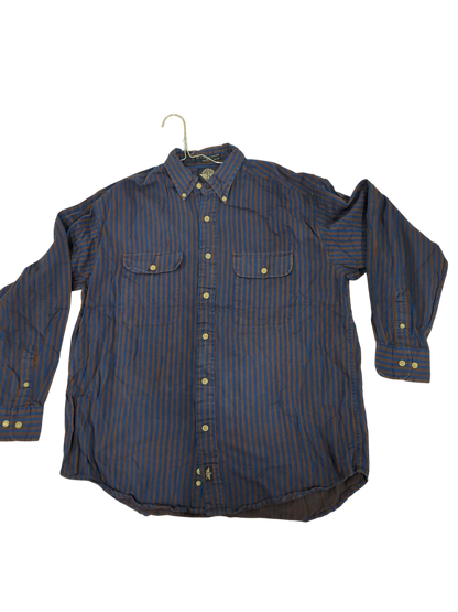 Dockers Striped Button-Down Shirt - Blue & Brown
