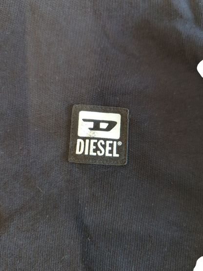 Diesel Black Crew Neck Sweatshirt with Logo Patch