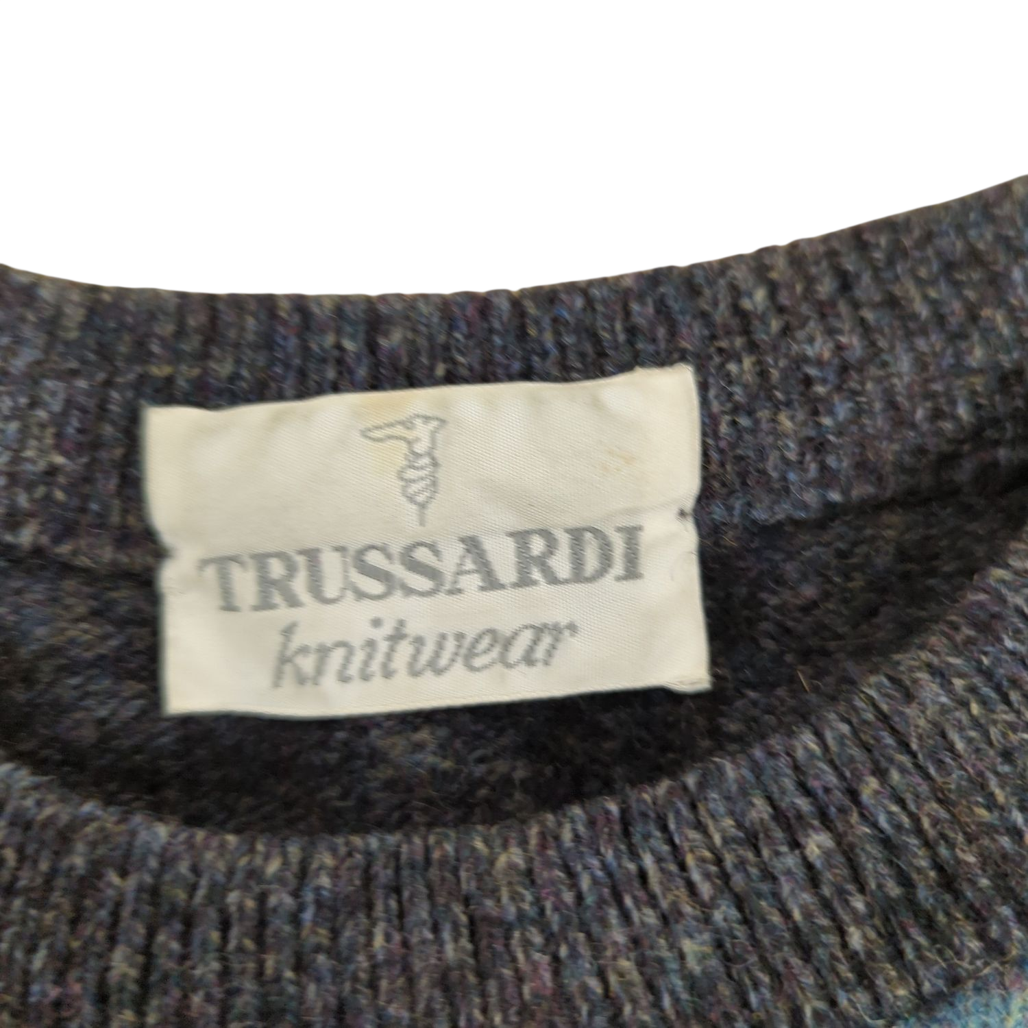 Trussardi Knitwear Wool Argyle Pattern Sweater