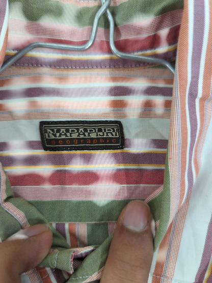 Napapijri Striped Button-Down Shirt - Long Sleeve