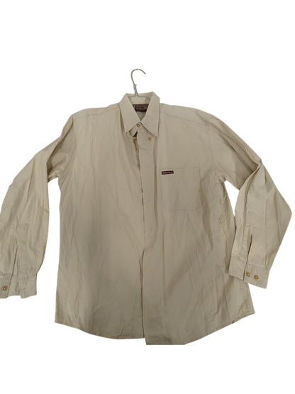Marlboro Classics Beige Button-Down Shirt - Size Large