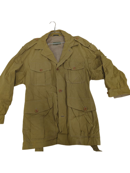 LANCETTI Performance Olive Cotton Field Jacket - Size 50