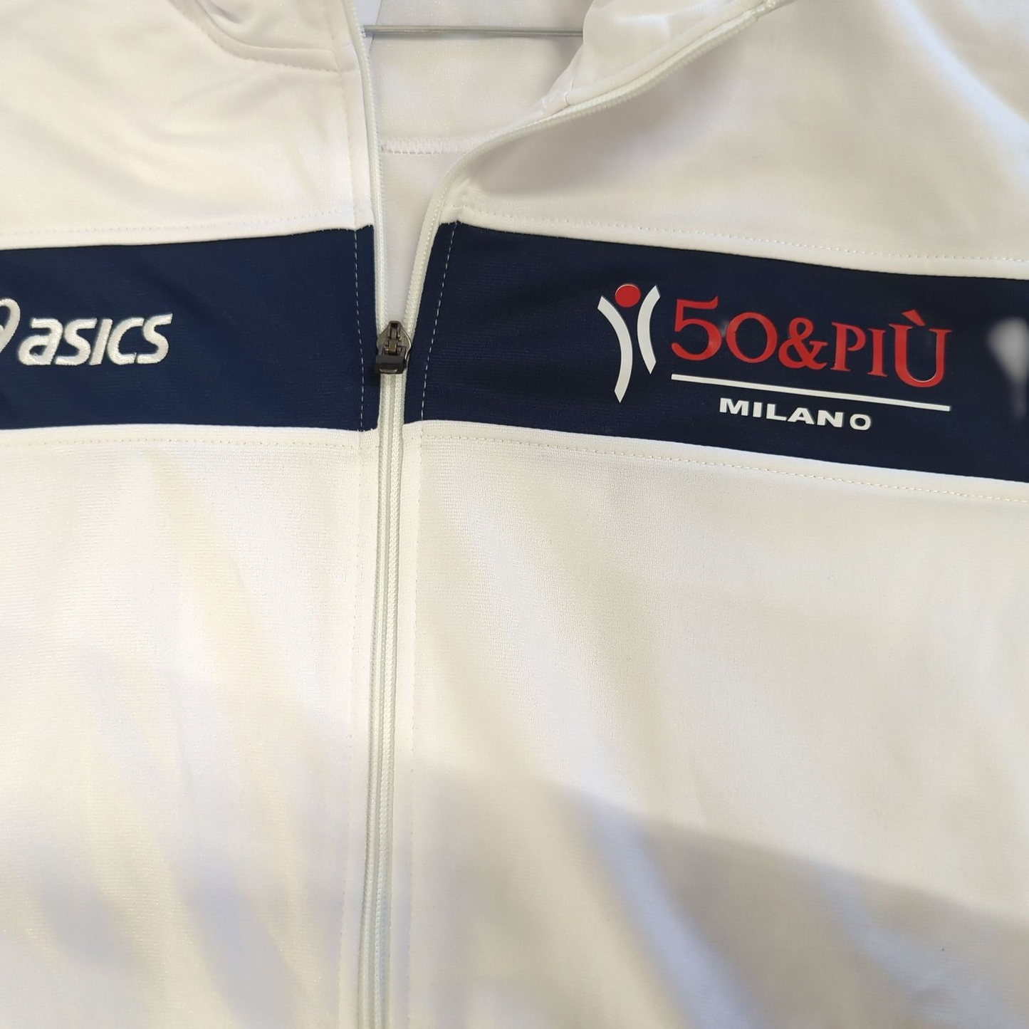 Asics Team Line Tennis Jacket - White/Navy