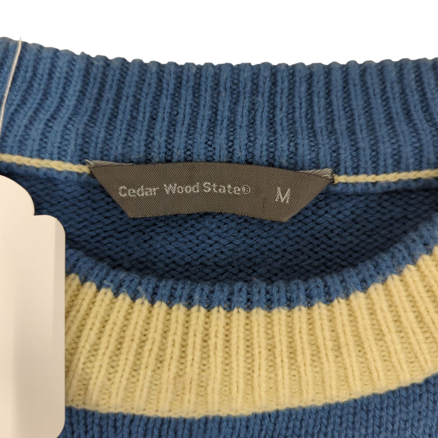 Cedar Wood State Les Alpes Blue Knitted Sweater - Size M
