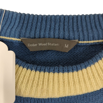Cedar Wood State Les Alpes Blue Knitted Sweater - Size M