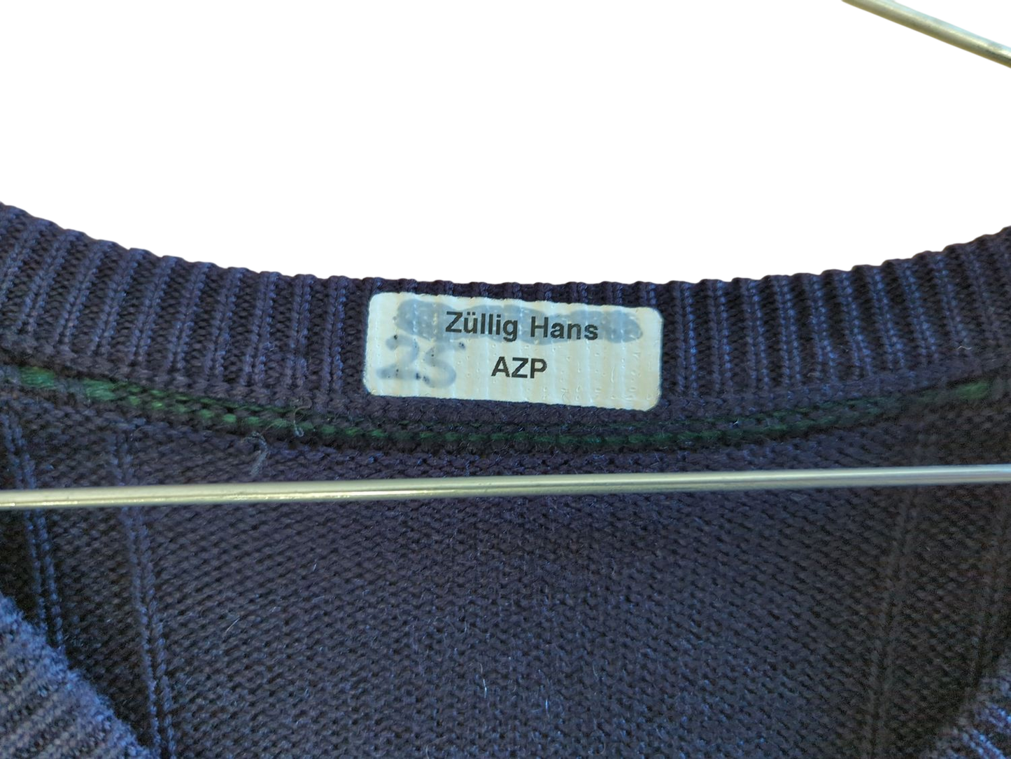 Züllig Hans AZP Navy Sweater Vest with Red Accents
