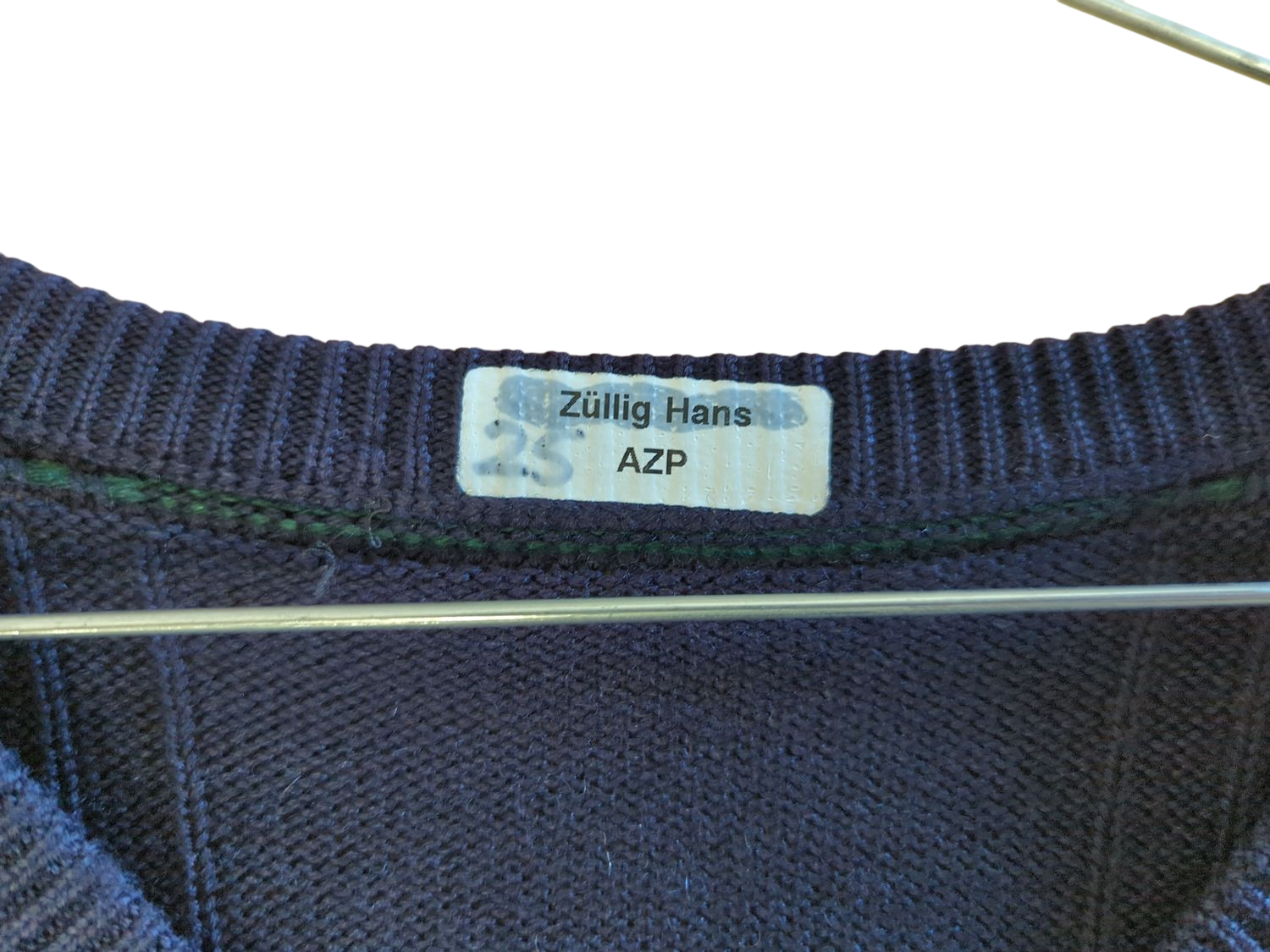 Züllig Hans AZP Navy Sweater Vest with Red Accents