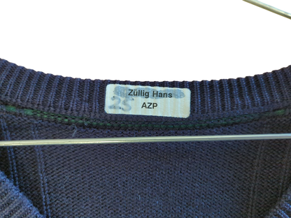 Züllig Hans AZP Navy Sweater Vest with Red Accents