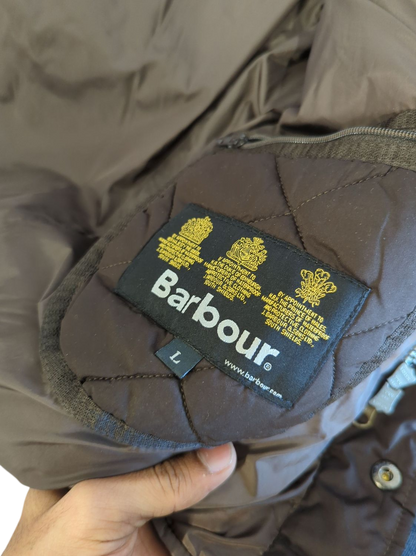 Barbour Brown Quilted Jacket - Size L