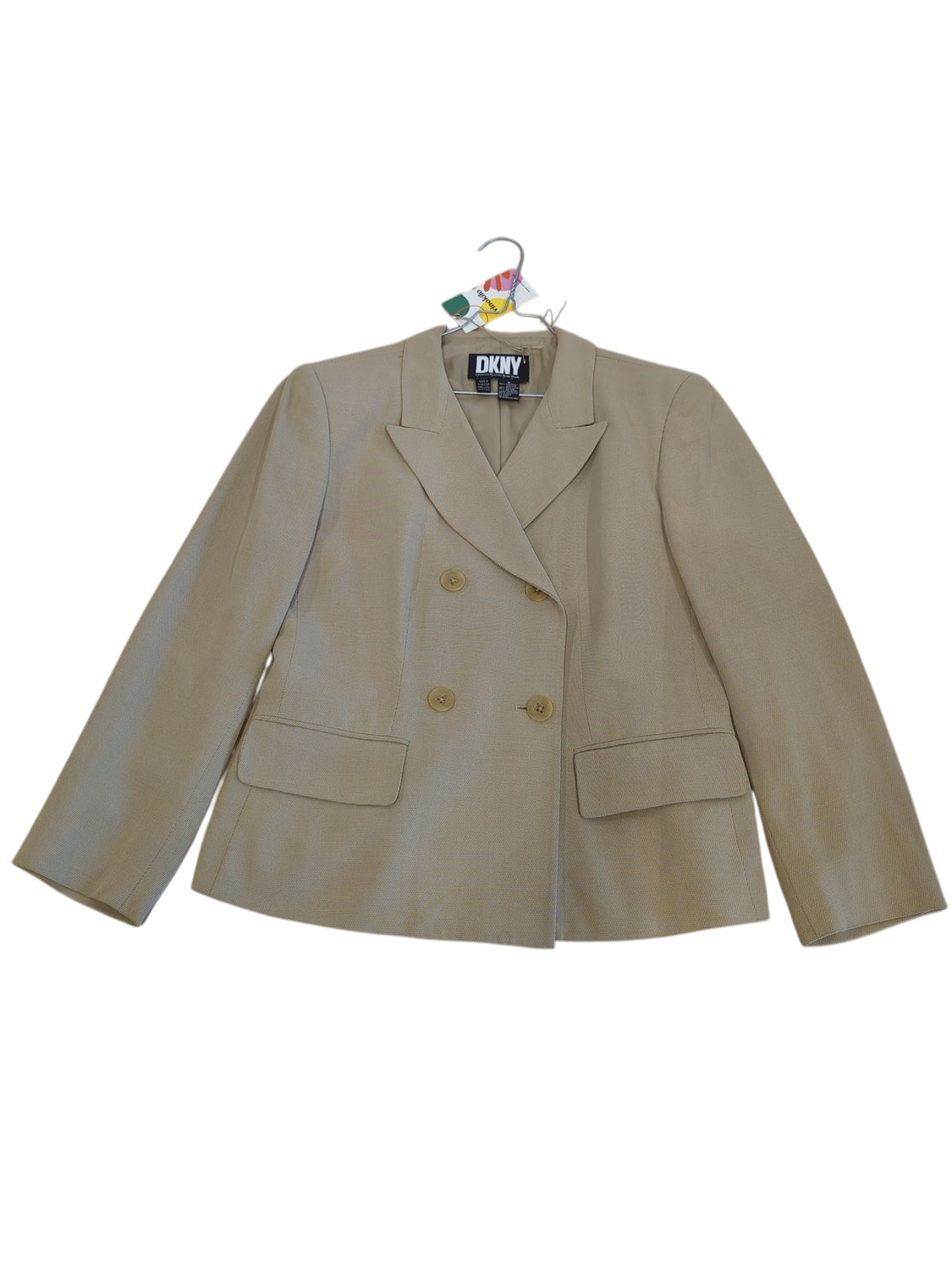 DKNY Beige Tailored Blazer - Size 8 - Donna Karan New York