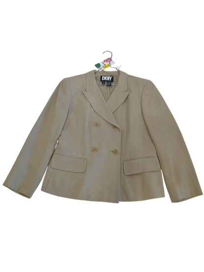 DKNY Beige Tailored Blazer - Size 8 - Donna Karan New York