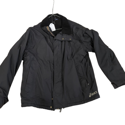 ASICS Black Windbreaker Jacket - Lightweight Outdoor Wear
