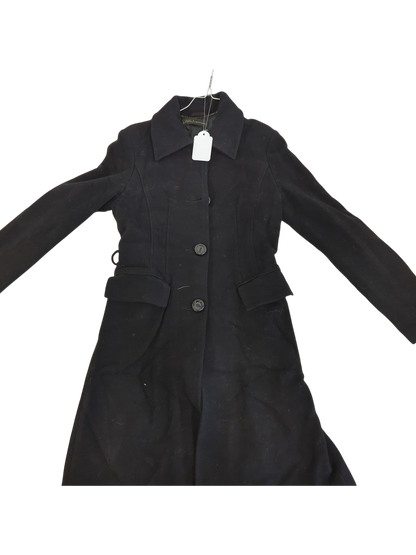 La Perla Black Wool Pea Coat - Designer Outerwear
