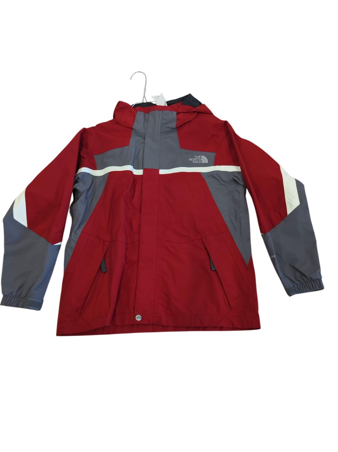 The North Face Red and Grey Windbreaker Jacket