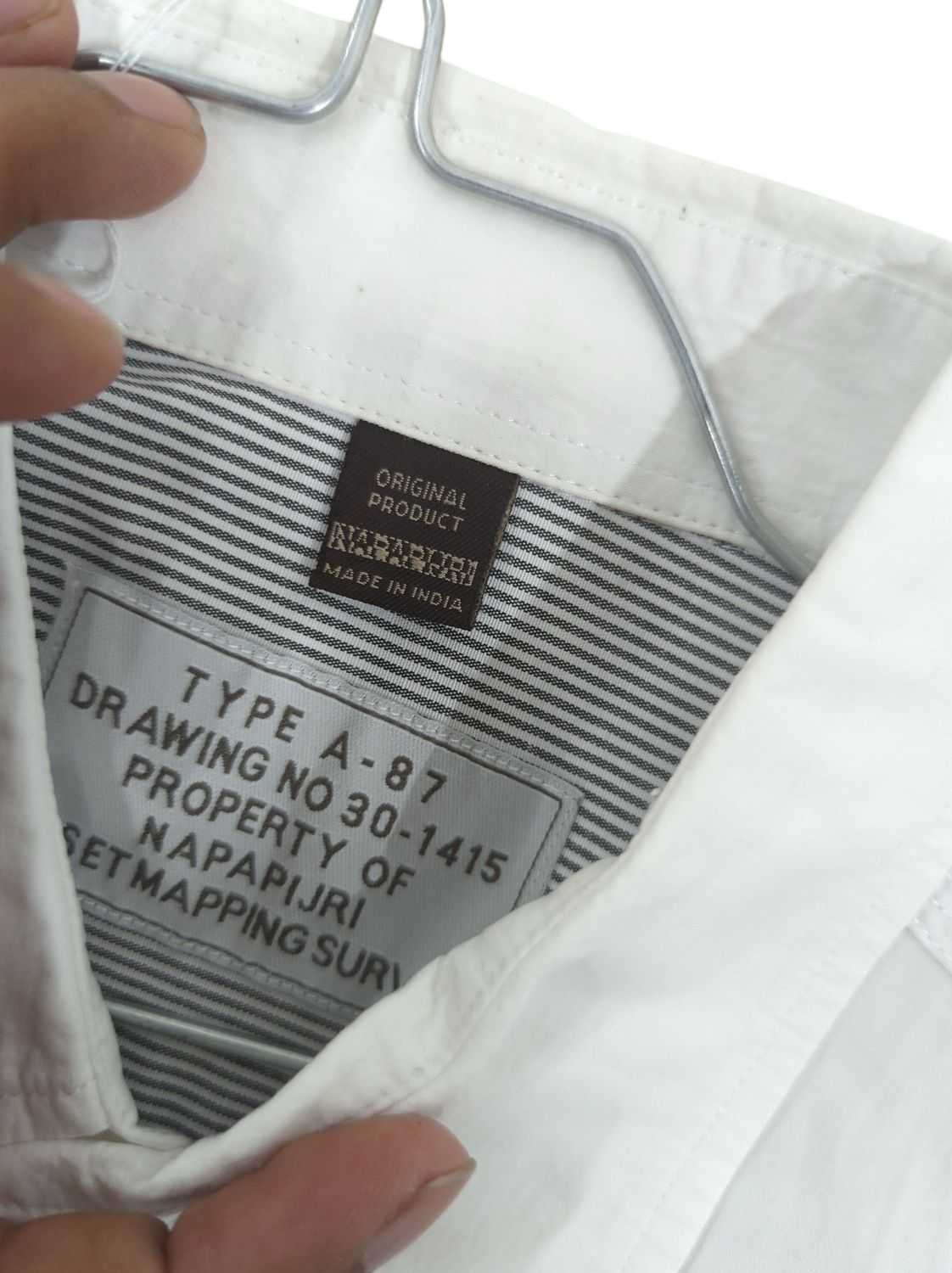 White Napapijri Button-Down Shirt - Size XL
