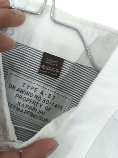 White Napapijri Button-Down Shirt - Size XL