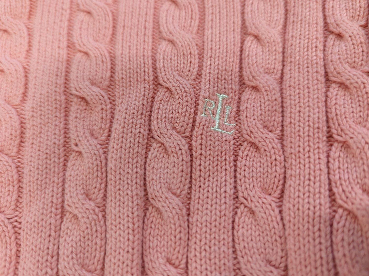 Ralph Lauren Pink Cable Knit Sweater - Size PM (Petite Medium)