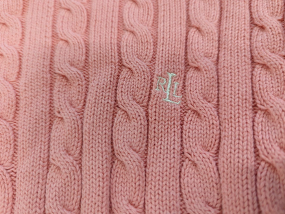 Ralph Lauren Pink Cable Knit Sweater - Size PM (Petite Medium)