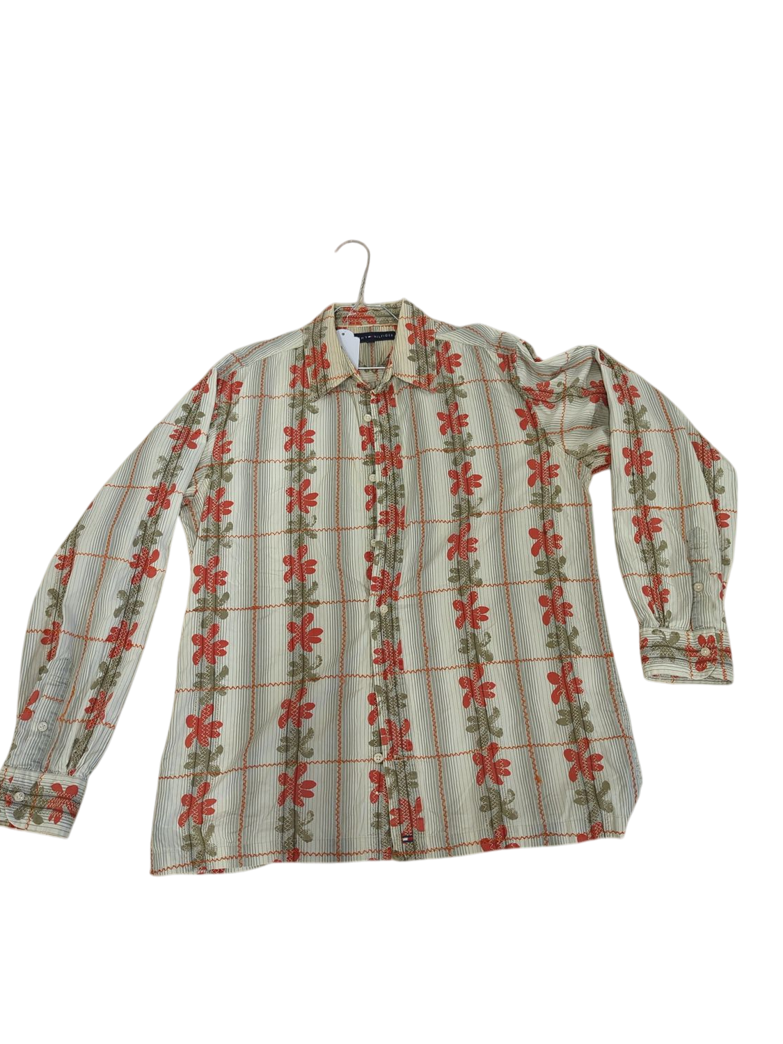 Tommy Hilfiger Floral Pattern Button-Down Shirt - Size L/G