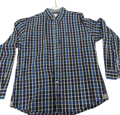 Dockers Blue Plaid Button-Down Shirt - Size XL