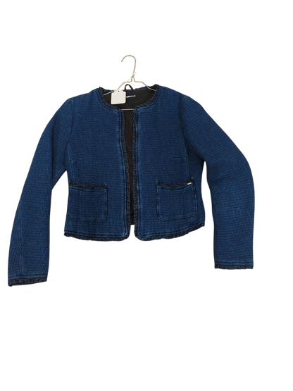 GAS Blue Denim Jacket - Textured Knit Design