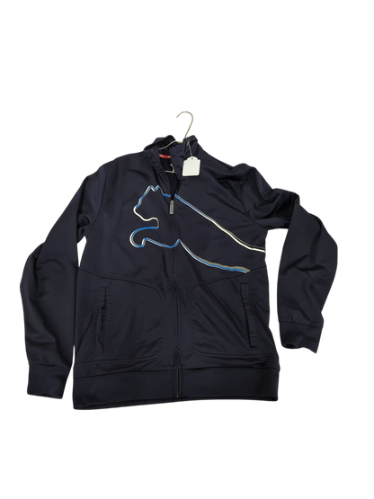 Puma Navy Blue Windbreaker Jacket - Men's Size L