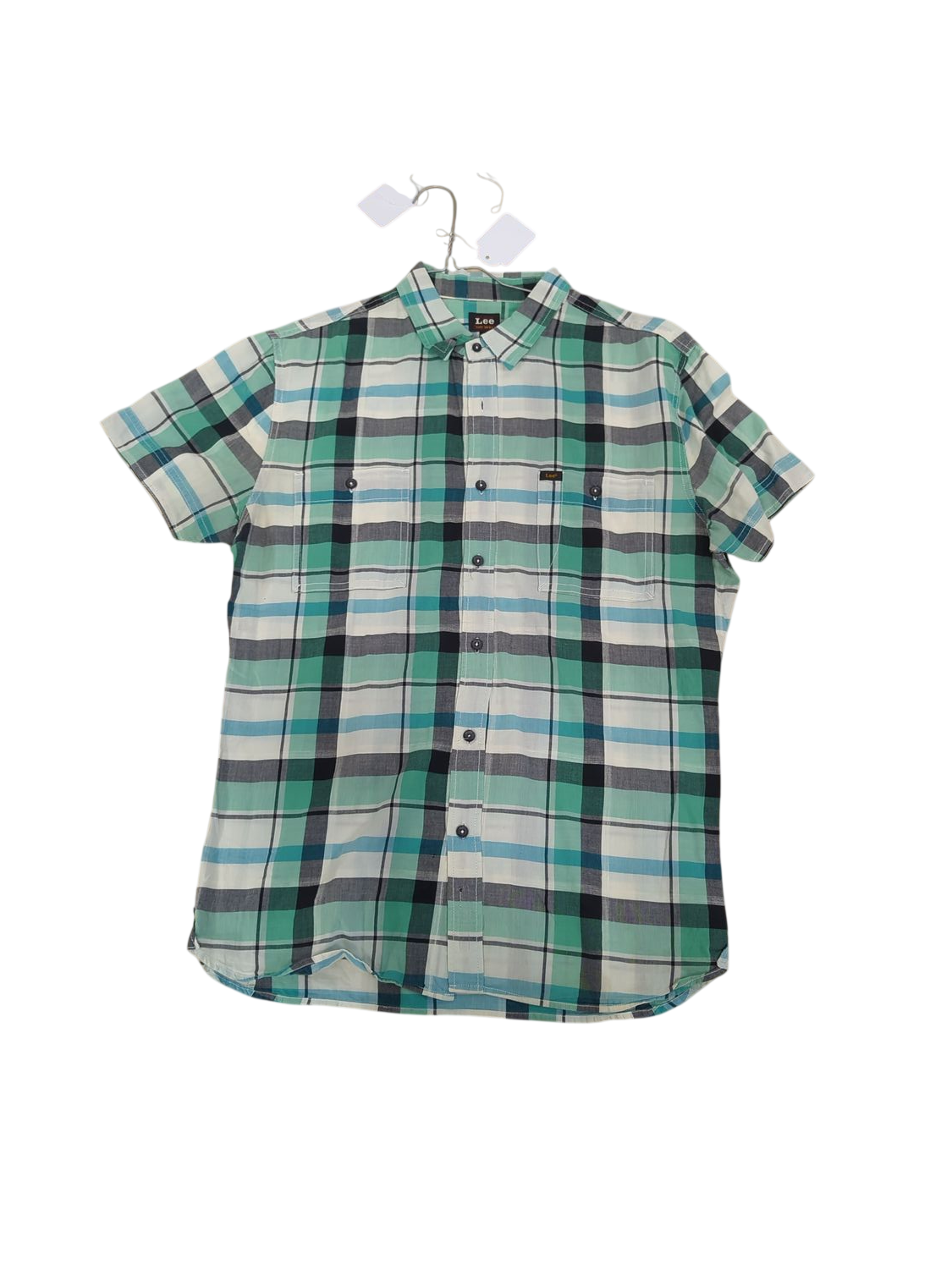 Lee Tops 'Em All Green Plaid Button-Down Shirt - Size XL