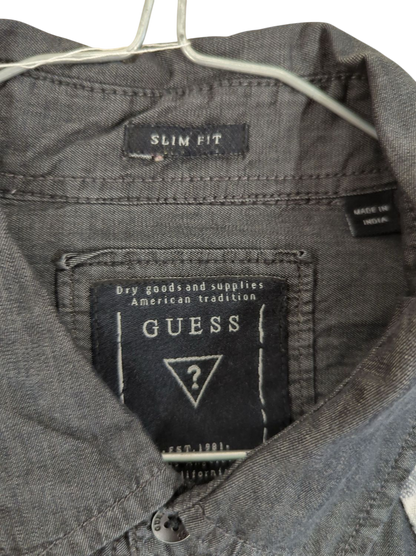 Guess Slim Fit Button-Down Shirt - Grey