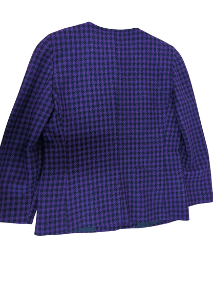 Purple Checkered Jacket - Size 44 (GB 14)