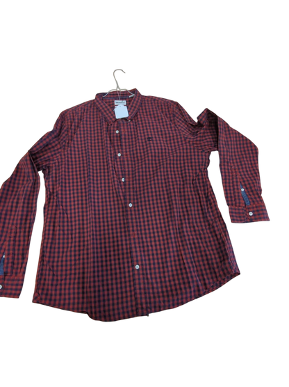 Timberland Red and Navy Checkered Button-Down Shirt - Size SL