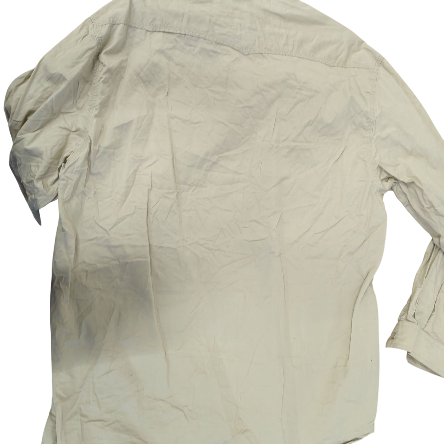 Levi's Beige Button-Down Shirt - Casual Long Sleeve Cotton Shirt