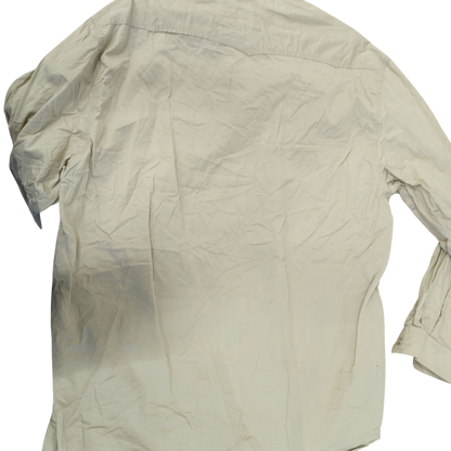 Levi's Beige Button-Down Shirt - Casual Long Sleeve Cotton Shirt