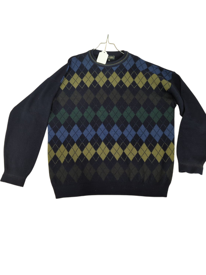 Fashion Affairs Men's Argyle Wool Sweater - Size 3XL