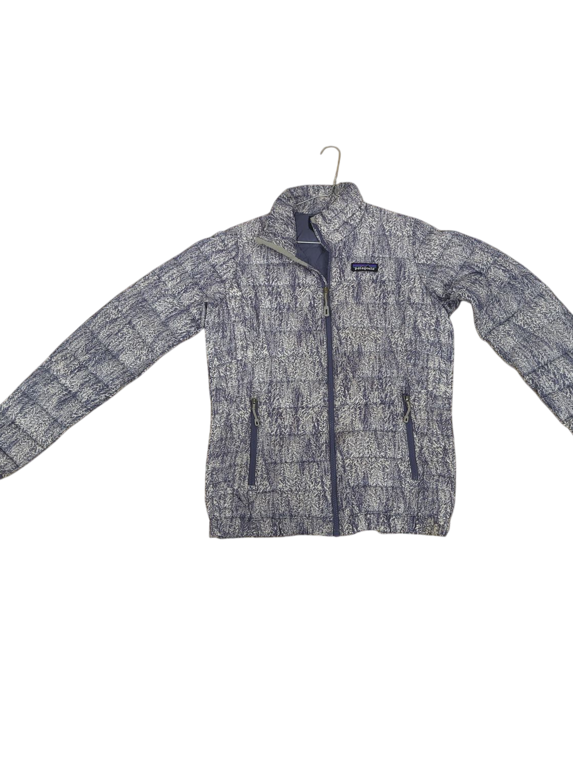 Patagonia Blue Patterned Windbreaker Jacket - Size XS