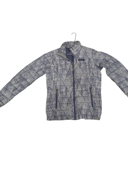 Patagonia Blue Patterned Windbreaker Jacket - Size XS