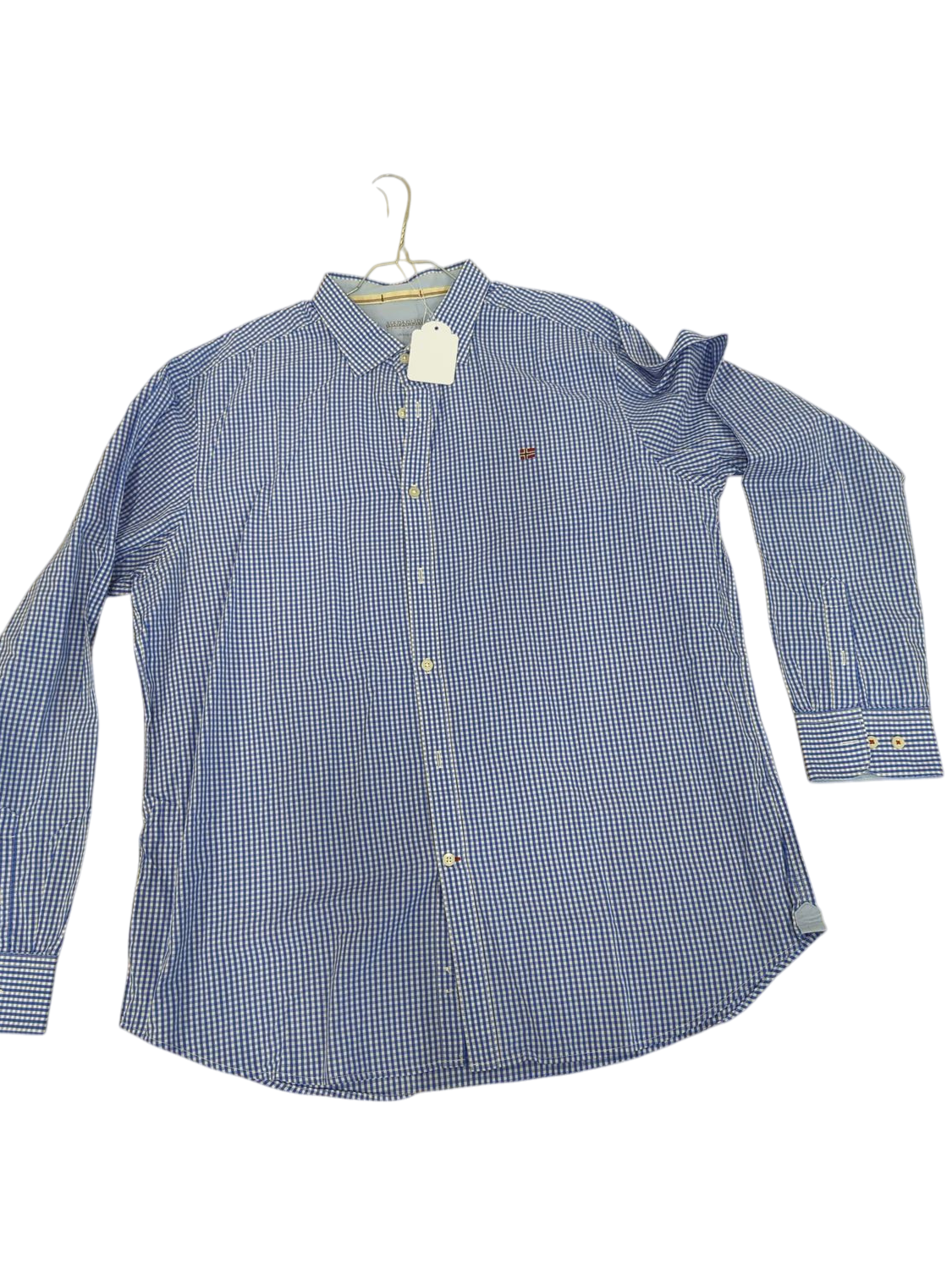 Napapijri Blue Gingham Check Button-Down Shirt
