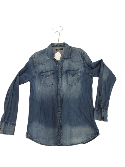 Classic Blue Denim Jacket - Button-Up Long Sleeve