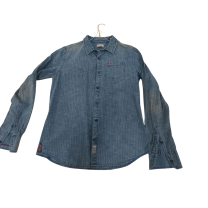 Napapijri Men's Denim Button-Down Shirt - Long Sleeve