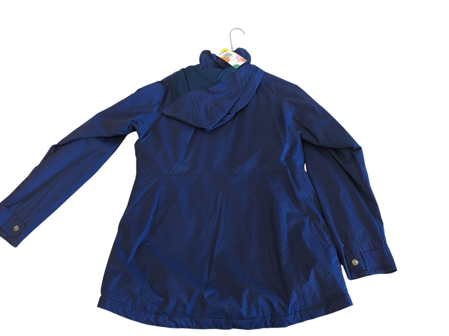 Columbia Omni-Tech Waterproof Navy Blue Polka Dot Jacket - Size M