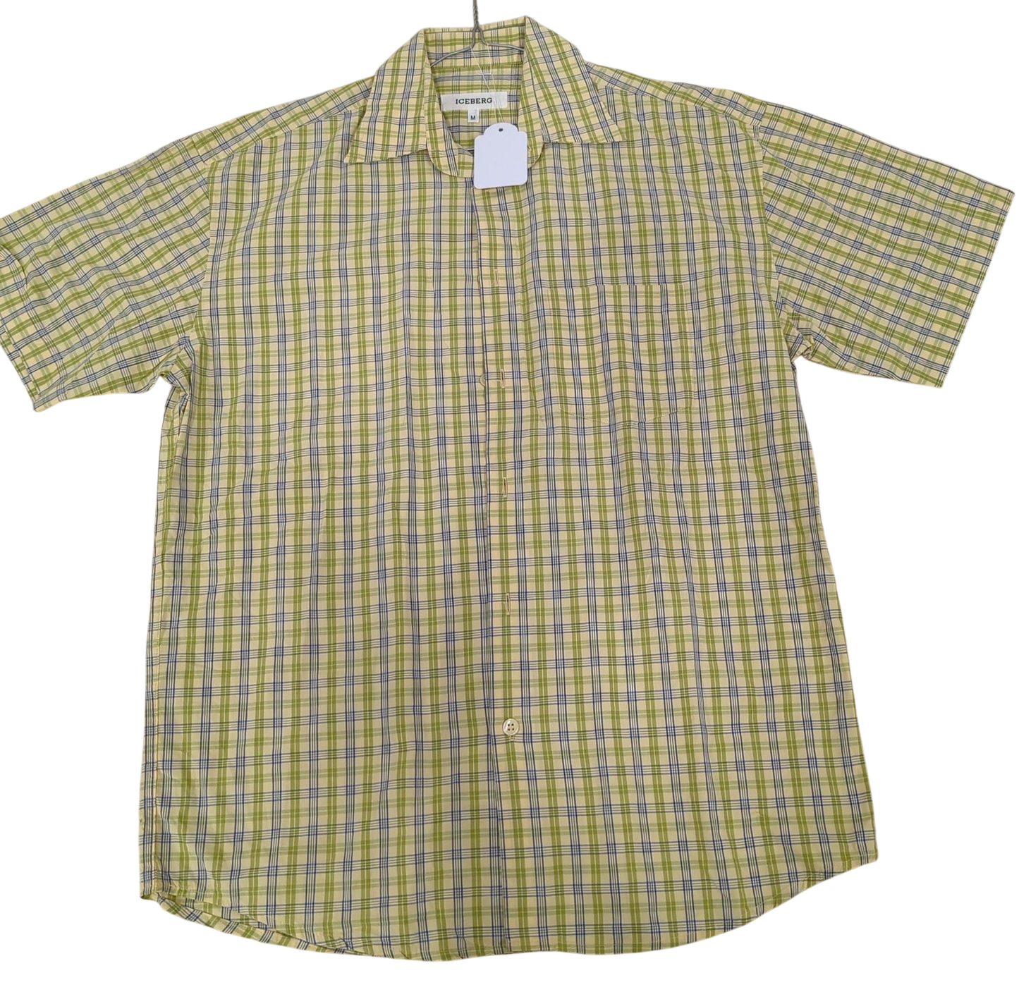 ICEBERG Yellow Plaid Button-Down Shirt - Size M