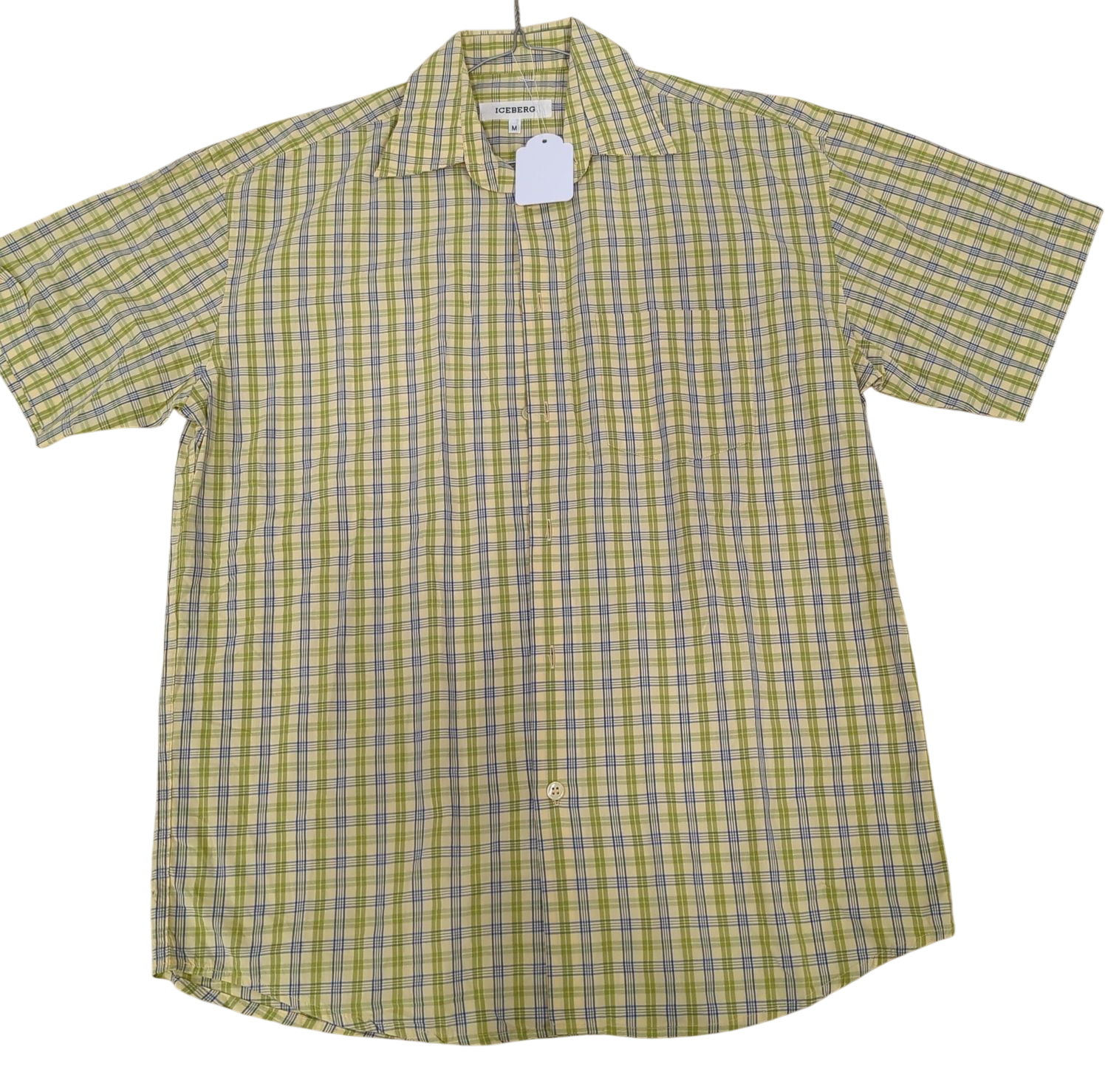 ICEBERG Yellow Plaid Button-Down Shirt - Size M