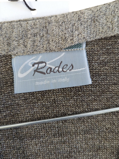 Rodes Diamond Pattern Knit Waistcoat - Men's V-neck Button-up Vest