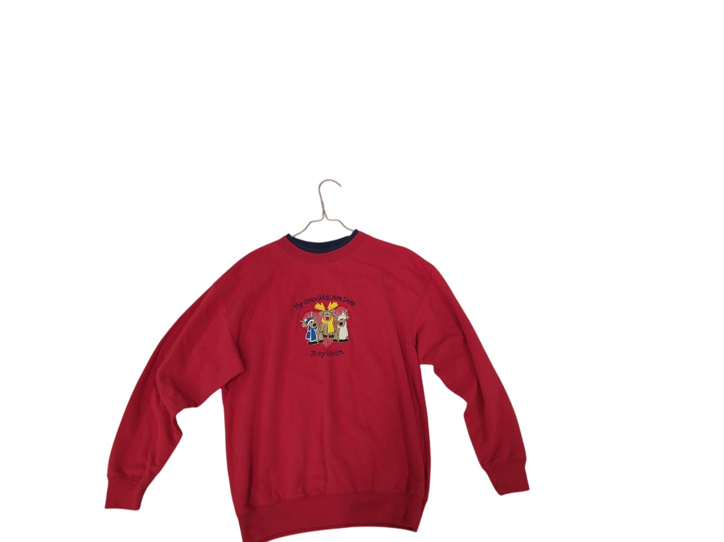 Vintage Red MJ Sportswear Crewneck Sweatshirt with Cartoon Graphic